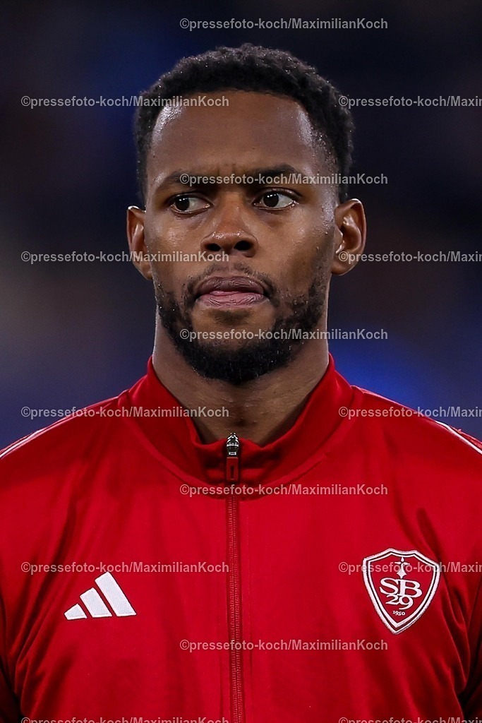 UCL22012502057 | 22.01.2025, Fußball, UEFA Champions League, Schachtar Donezk - Stade Brestois 29, Arena AufSchalke Gelsenkirchen, 7. Spieltag Saison 2024 2025: Edimilson Fernandes (Stade Brest, #6)