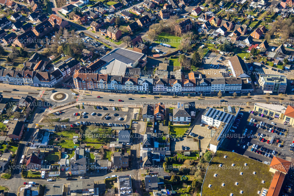 Selm230205653 | Luftbild, Kreisverkehr Bundesstraße B236, Beifanger Weg und Landsbergstraße, Beifang, Selm, Münsterland, Nordrhein-Westfalen, Deutschland