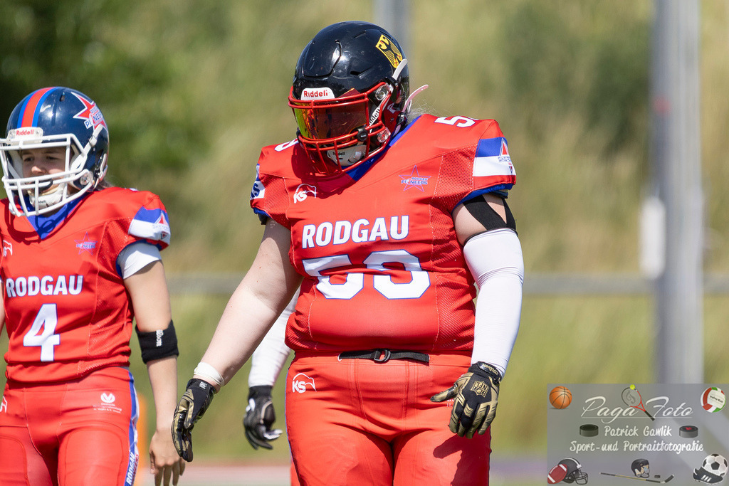 GFLW 1: German Football League Women 1: Rodgau Pioneers Ladies - Stuttgart Scorpions Sisters, 07.06.2026 | Anna Schwarzburg (Rodgau Pioneers Ladies #59), Freisteller, Portrait / Porträt, Rodgau Pioneers Ladies - Stuttgart Scorpions Sisters, Rodgau, Maingau-Energie-Stadion "Am Weichsee", 7.6.2026 - Realisiert mit Pictrs.com