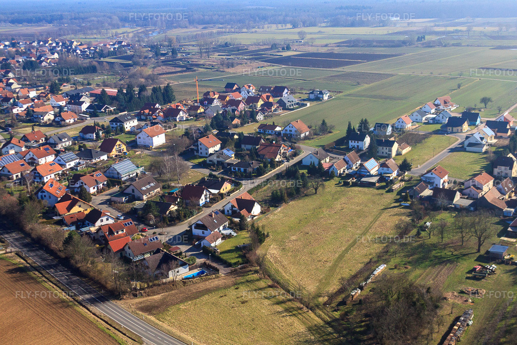 Luftbild: Heinrich-von-Fleckenstein-Straße in Kapsweyer im Bundesland Rheinland-Pfalz in Deutschland. Foto: IMG_37363.jpg vom 07.02.2011 durch Werner Riehm/FLY-FOTO.de