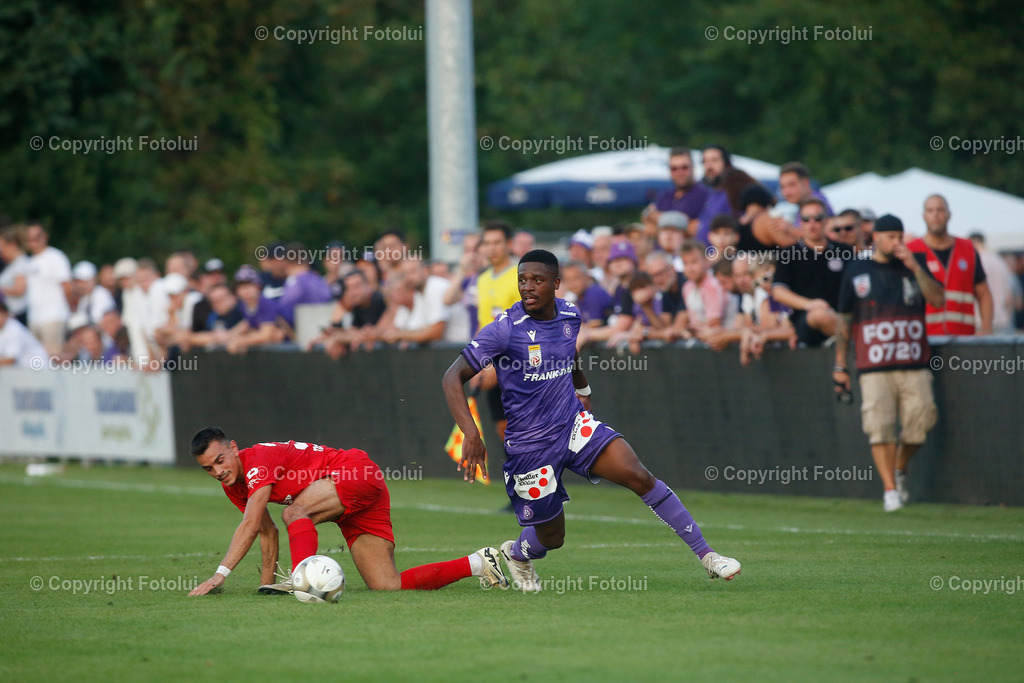 A_LUI_280824_27 | SPORT FUSSBALL UNIQA OEFB CUP 2024 2.RUNDE ASKOE OEDT-WIENER AUSTRIA 28.08.2024 IM BILD: FILIP BRESKIC (OEDT) UND CRISTIANO (AUSTRIA) FOTO:FOTOLUI