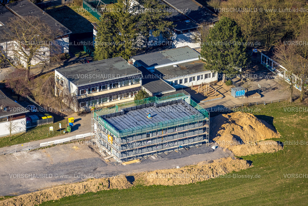 Hagen250302816 | Luftbild, Grundschule mit Neubau Auf dem Blumenkampe, Wohngebiet Ortsteil Berchum, Lennetal, Hagen, Ruhrgebiet, Nordrhein-Westfalen, Deutschland