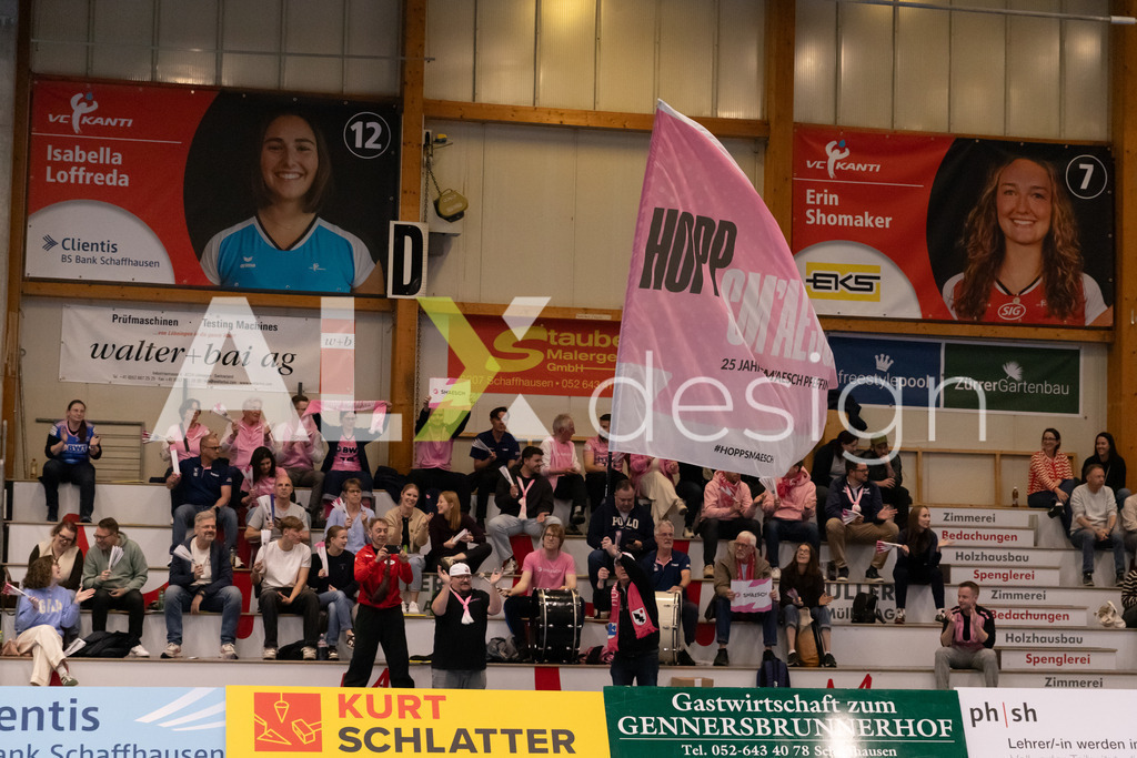 Volleyball I Frauen I Saison 2025-2026 I Volleyball NLA | Women I 1/2 Finals I  VC Kanti Schaffhausen - Sm'Aesch Pfeffingen I 18.03.2026 | Sm'Aesch Fans - Realisiert mit Pictrs.com