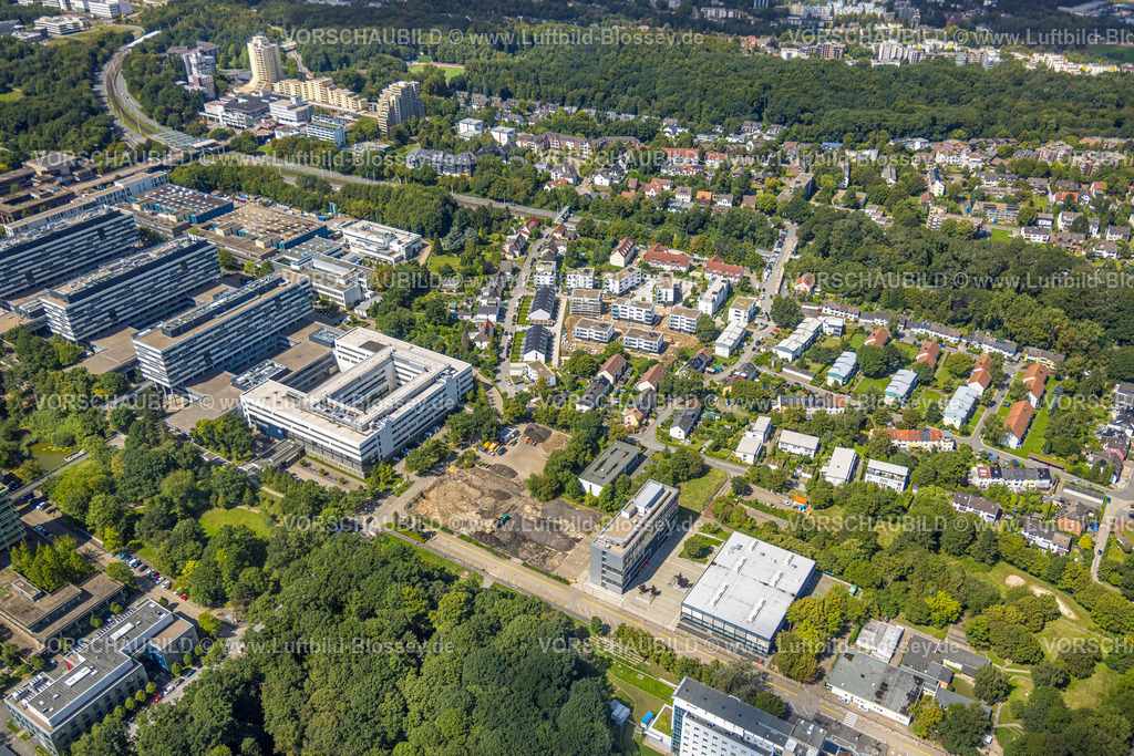 Bochum230801980 | Luftbild, Ruhr-Universität Bochum, Baustelle und Neubau Quartier Lennershof, Zum Schebbruch, Querenburg, Bochum, Ruhrgebiet, Nordrhein-Westfalen, Deutschland