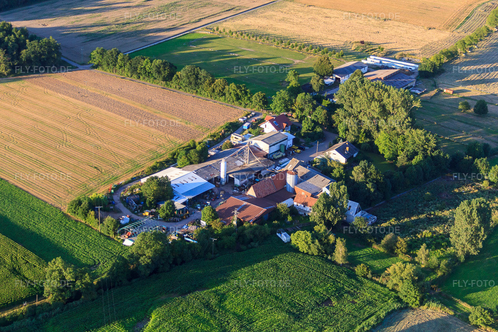 Luftbild: Palatino Ranch am Erlenbach in Steinweiler im Bundesland Rheinland-Pfalz in Deutschland. Foto: IMG_51133.jpg vom 22.07.2012 durch Werner Riehm/FLY-FOTO.de