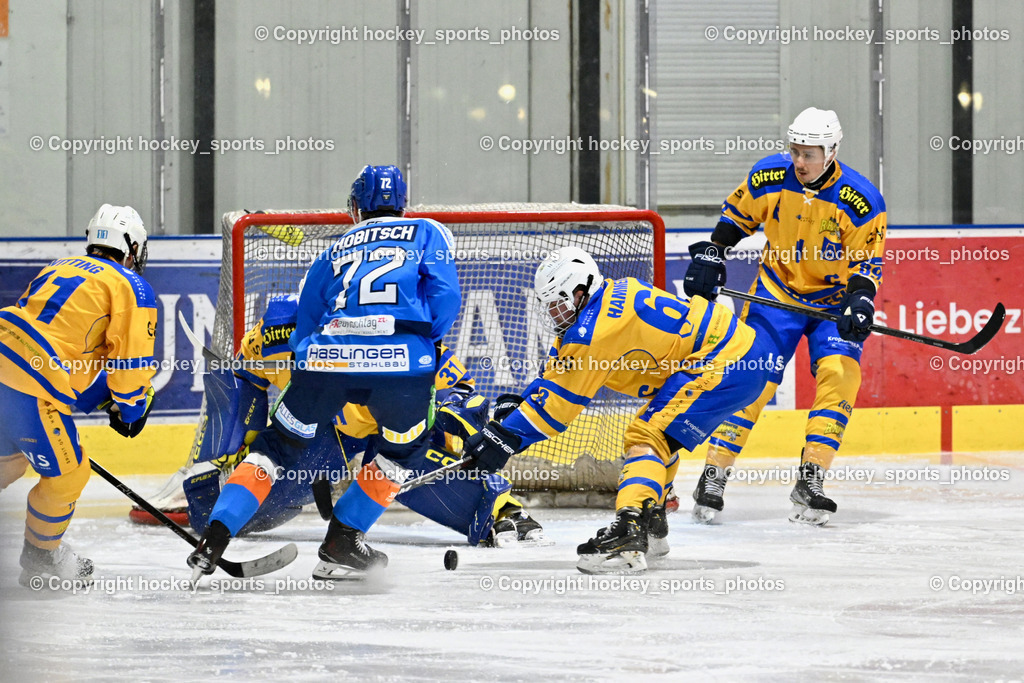 ESC SPARKASSE STEINDORF vs. 1. EHC ALTHOFEN | #11 Witting Samuel EHC Althofen, #72 Hobitsch Samuel ESC Steindorf, #63 Hammerle Simon EHC Althofen, #89 Herrnegger Lucas EHC Althofen, ESC SPARKASSE STEINDORF vs. 1. EHC ALTHOFEN, ESC SPARKASSE STEINDORF vs. 1. EHC ALTHOFEN am 30.11.2025 in Steindorf (Ossiachersee Halle), Austria, (Photo by Bernd Stefan)