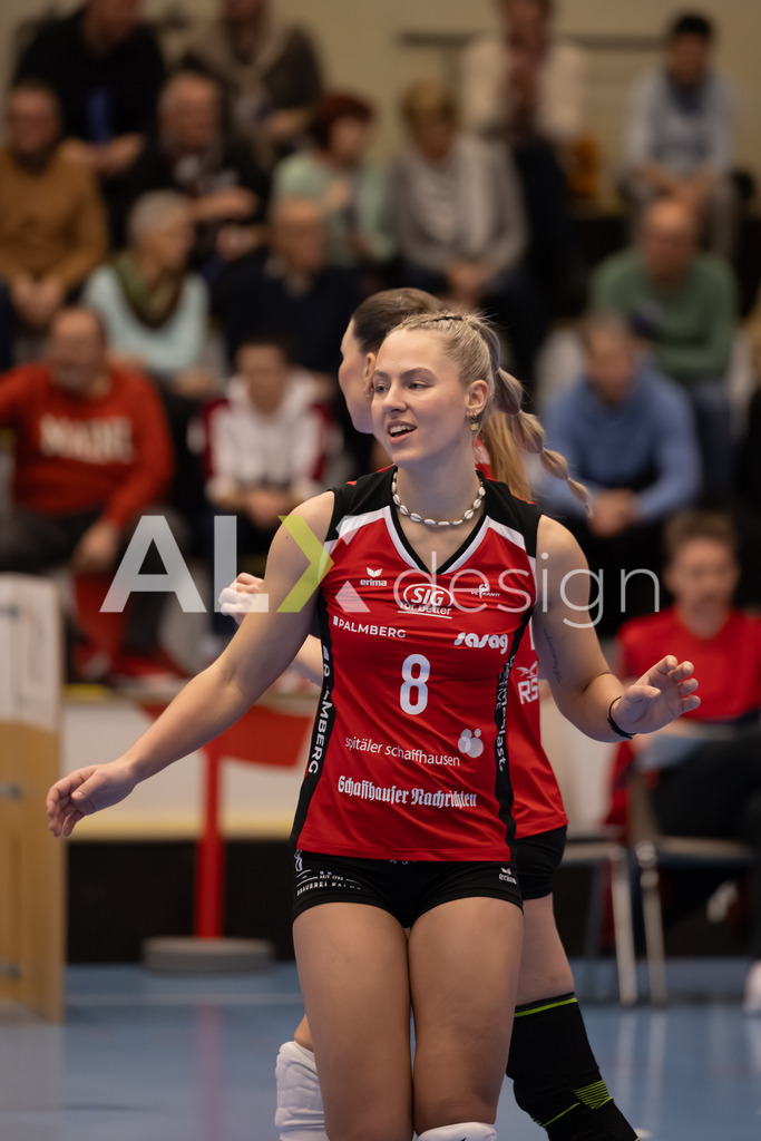 Volleyball I Frauen I Saison 2025-2026 I Volleyball NLA | Women I Round 16 I VC Kanti Schaffhausen - Viteos NUC I 31.01.2026 | 8 Lina-Marie Lieb (DE) (VC Kanti Schaffhausen) – Aussen - Realisiert mit Pictrs.com