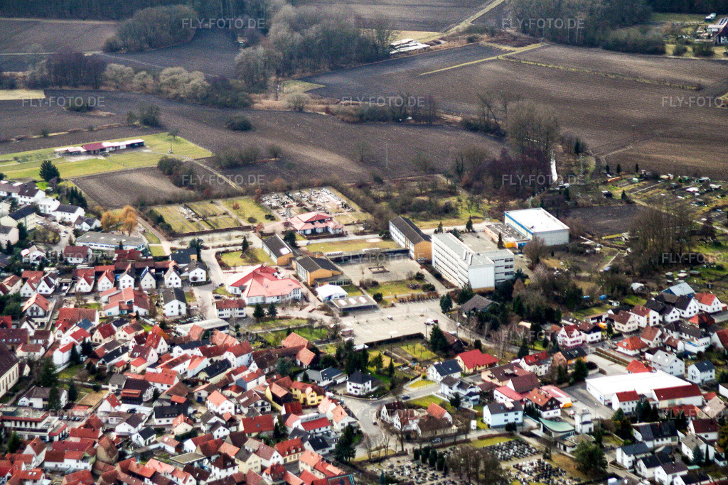 Luftbild: Schulzentrum in Hagenbach im Bundesland Rheinland-Pfalz in Deutschland. Foto: IMG_1091.jpg vom 19.02.2006 durch Werner Riehm/FLY-FOTO.de