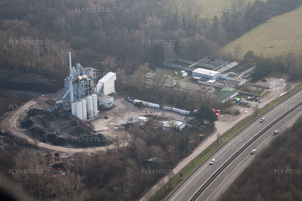 Luftbild: Landau Asphaltwerk in Landau in der Pfalz im Bundesland Rheinland-Pfalz in Deutschland. Foto: IMG_61663.jpg vom 18.01.2014 durch Werner Riehm/FLY-FOTO.de