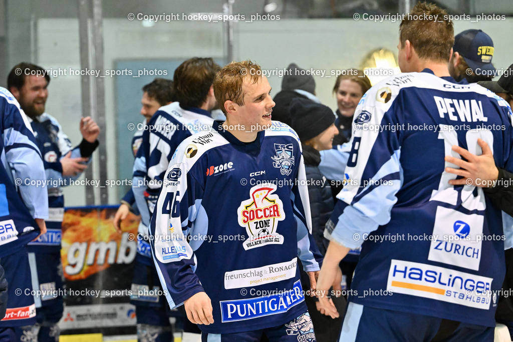 ESC Steindorf vs. EHC Althofen 8.3.2024 | ESC Steindorf vs. EHC Althofen 8.3.2024, ESC Steindorf vs. EHC Althofen Meisterfeier am 08.03.2024 in Steindorf (Ossiachersee Halle), Austria, (Photo by Bernd Stefan)