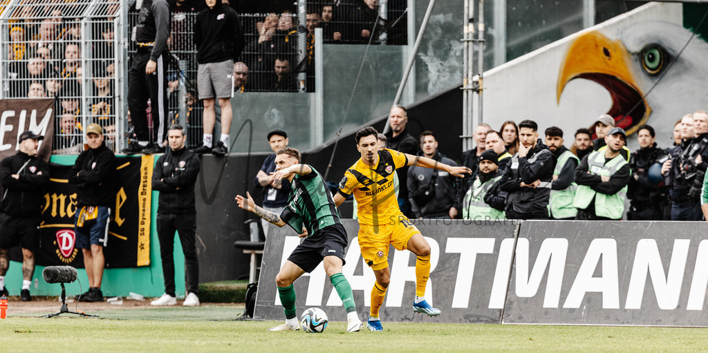 3. Liga, Saison 2023/24, 31. Spieltag: SC Preußen Münster - Dynamo Dresden | Münster, 30.03.2024: 3. Liga, 31. Spieltag, SC Preußen Münster gegen Dynamo Dresden im LVM-Preußenstadion in Münster. Foto: sportfotografie.ms | Markus Paletta - Realisiert mit Pictrs.com