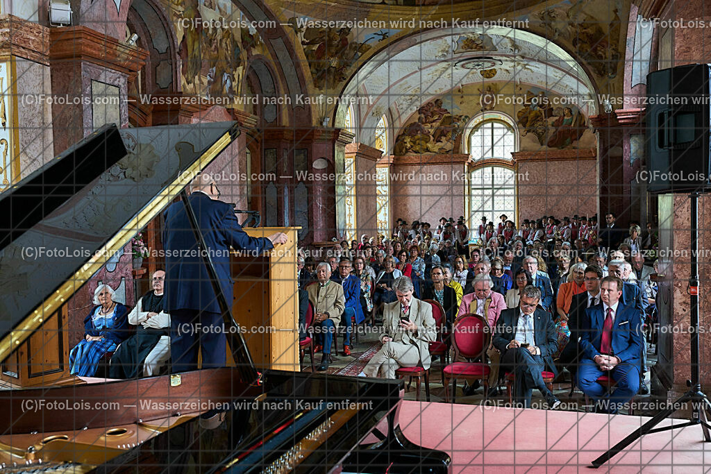 ALP0168_XXXIX_Chopin-Festival_Eroeffnung_Kanitzer Theodor | (C)FotoLois.com, Alois Spandl, XXXIX. internationales CHOPIN-Festival in der Kartause Gaming, Eröffnung des Festivals mit Einmarsch der Goldhaubengruppe Lackenhof mit der Musikkapelle Gaming sowie den Ehrengästen und Eröffnungsansprachen in der Barockbibliothek, Fr 4. August 2023.