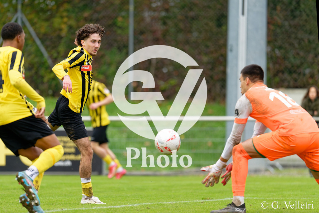 1ère ligue - Meyrin FC - FC Echallens | durant le match de 1ère ligue entre Meyrin FC et FC Echallens au Stade des arbères à Meyrin, Suisse