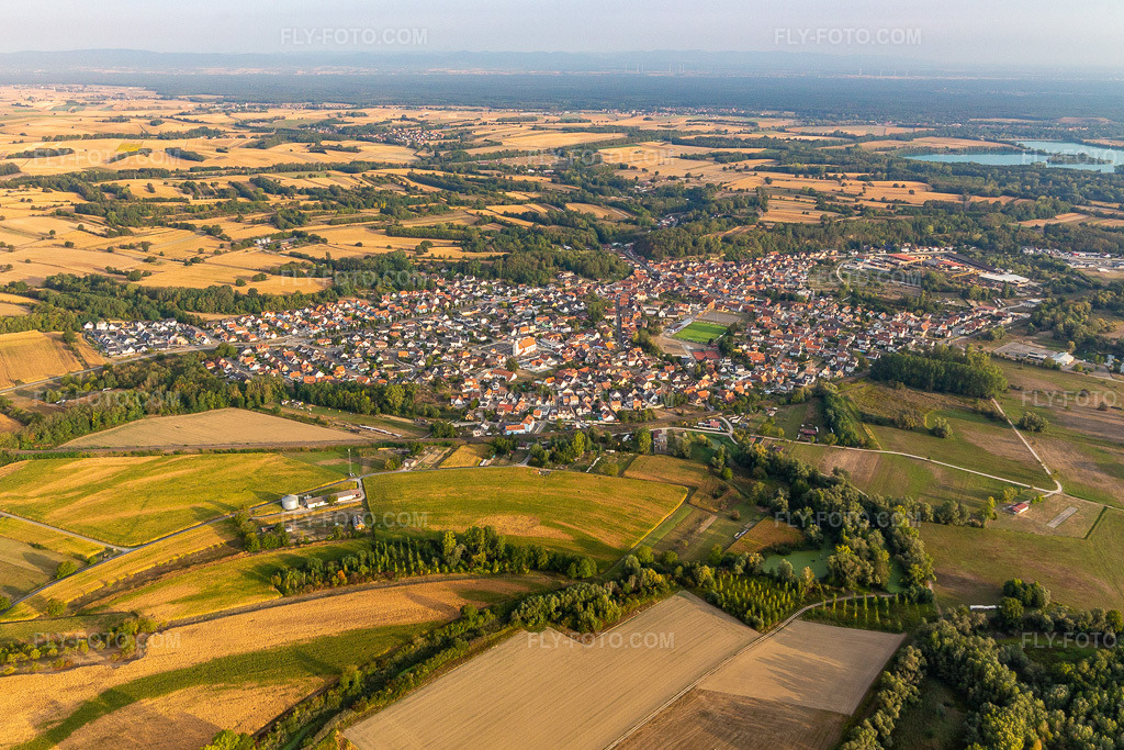 Aerial view: Riverbank areas of the Rhine in Mothern in the state Bas-Rhin, France.Photo: IMG_008746.jpg taken on 09/20/2020 by Werner Riehm/FLY-FOTO.comResolution of the original: 4985 x 3323 px
