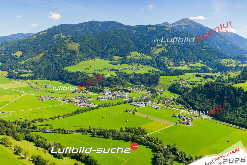 Klassische Luftaufnahme ohne Drohne zeigt:Stein an der Enns bei Sölk - Die Luftbildaufnahme wurde 2025 vom UL-Flugzeug heraus erstellt ( keine Drohne ) - Hochauflösende Luftaufnahme -Nicht vergleichbar mit Google Maps oder Satelittenbilder- Die Geschenkidee !Mit Lizenz und Bildrechte bestellbar