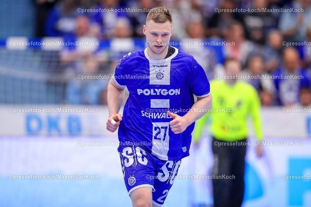 Gum25042501027 | 25.04.2025, Handball, HBL, VfL Gummersbach - 1. VfL Potsdam, Schwalbe-Arena: Kristjan Horzen (GUM #27) 