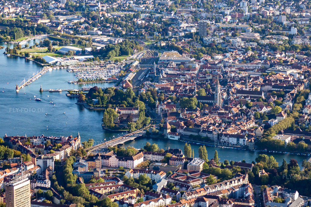 Luftbild: Rheinsteig in Konstanz im Bundesland Baden-Württemberg in Deutschland. Foto: IMG_71673.jpg vom 30.08.2014 durch Werner Riehm/FLY-FOTO.de