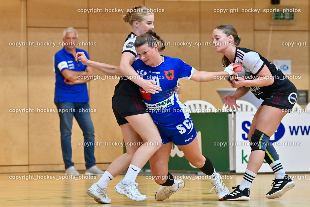 SC Ferlach Damen vs. H71 15.10.2022 | #27 Halsdóttir Weyne Anna Elisabeth, #9 Wutte Anna-Maria, #77 Mittún Jana