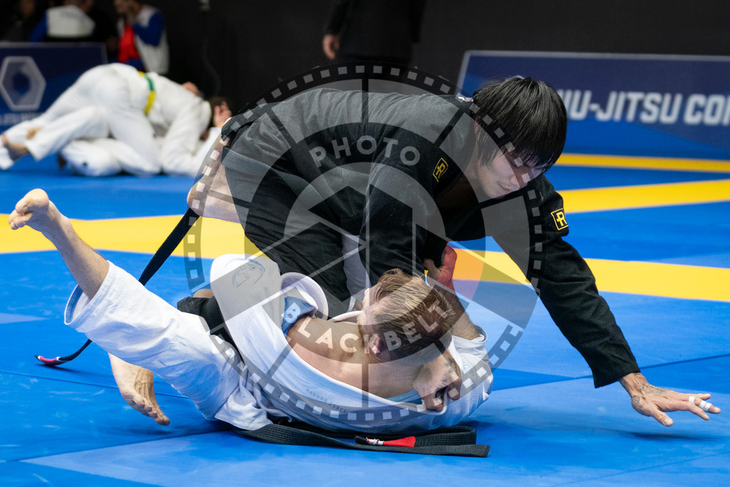 20240123PBB02241 | Fighters compete during the second day of the IBJJF European Championship in Paris, France, on January 23, 2024.