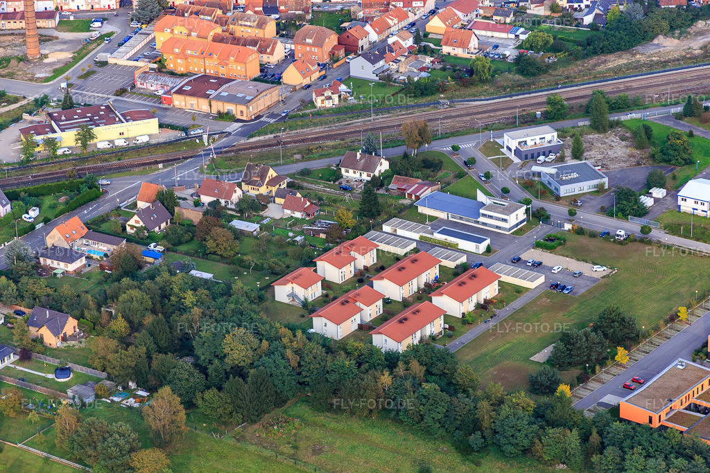 Luftbild: Gendarmerie Nationale in Bischwiller im Bundesland Bas-Rhin in Frankreich. – Foto: IMG_074252.jpg vom 04.10.2014 durch Werner Riehm/FLY-FOTO.de – Auflösung des Originals: 5472 x 3648 px – WWW.GENDARMERIE.INTERIEUR.GOUV.FR