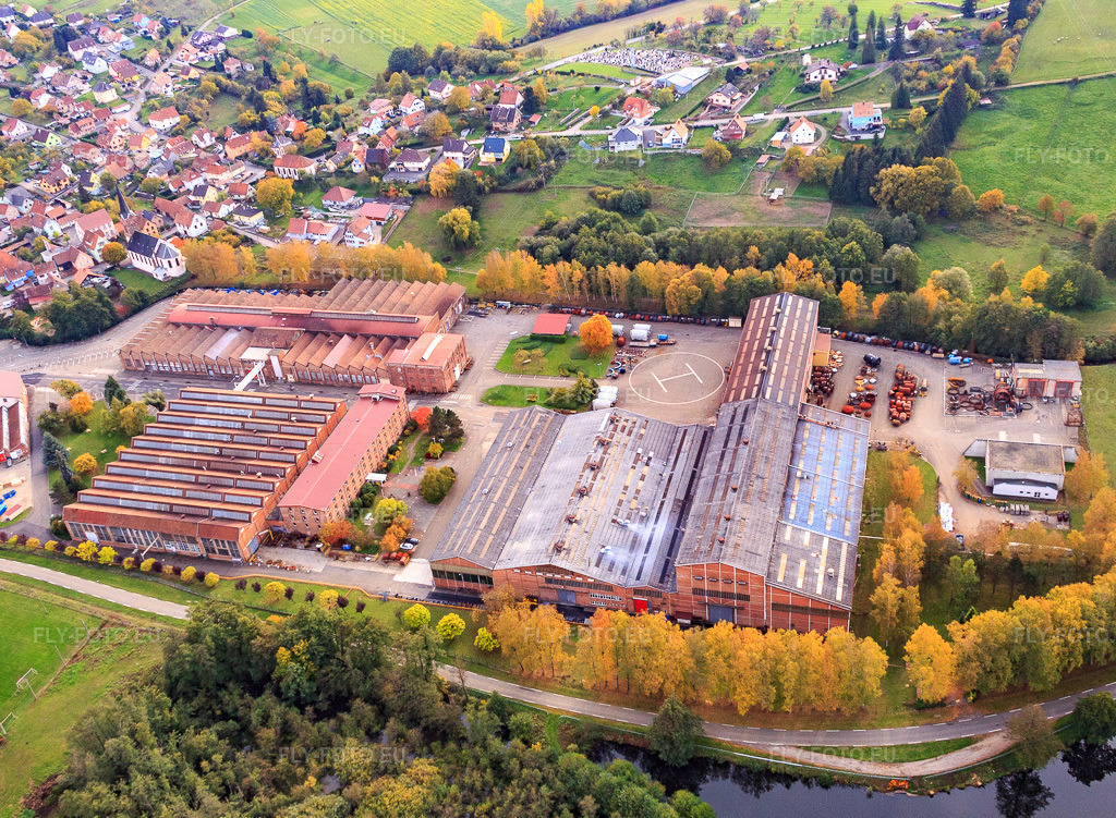 Vue aérienne: Systèmes de procédés De Dietrich à Zinswiller dans le département Bas Rhin, France – .Photo: IMG_084789.jpg prise le 24/10/2015 par Werner Riehm/FLY-FOTO.eu – Résolution de l'original: 4335 x 3179 px
