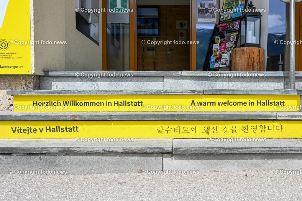 Hallstatt_ 19.05.2023-60 | 19.05.2023, Hallstatt, AUT, Hallstatt, im Bild Eingangsbereich zum Touristenbuero