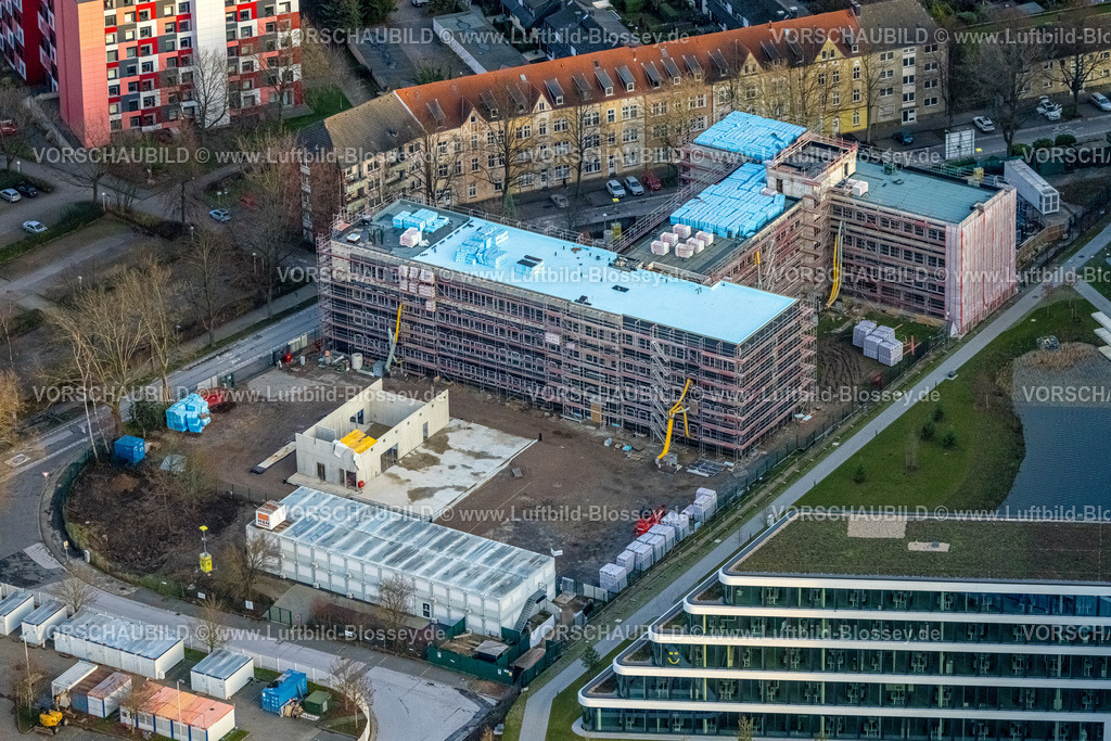 Essen230101867 | Luftbild, Aldi Nord Campus Neubau Baustelle, Kray, Essen, Ruhrgebiet, Nordrhein-Westfalen, Deutschland