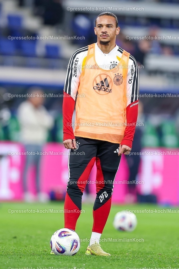 DFB14112503074 | 14.11.2025, Fußball, Länderspiel, WM-Qualifikation Europa, Deutschland - Luxemburg, Stade de Luxembourg (Croix de Gasperich, Luxemburg), 9. Spieltag, Saison 2025 2026: Leroy Sane (GER #19)  Regulations prohibit any use of photographs as image sequences and or quasi-video.