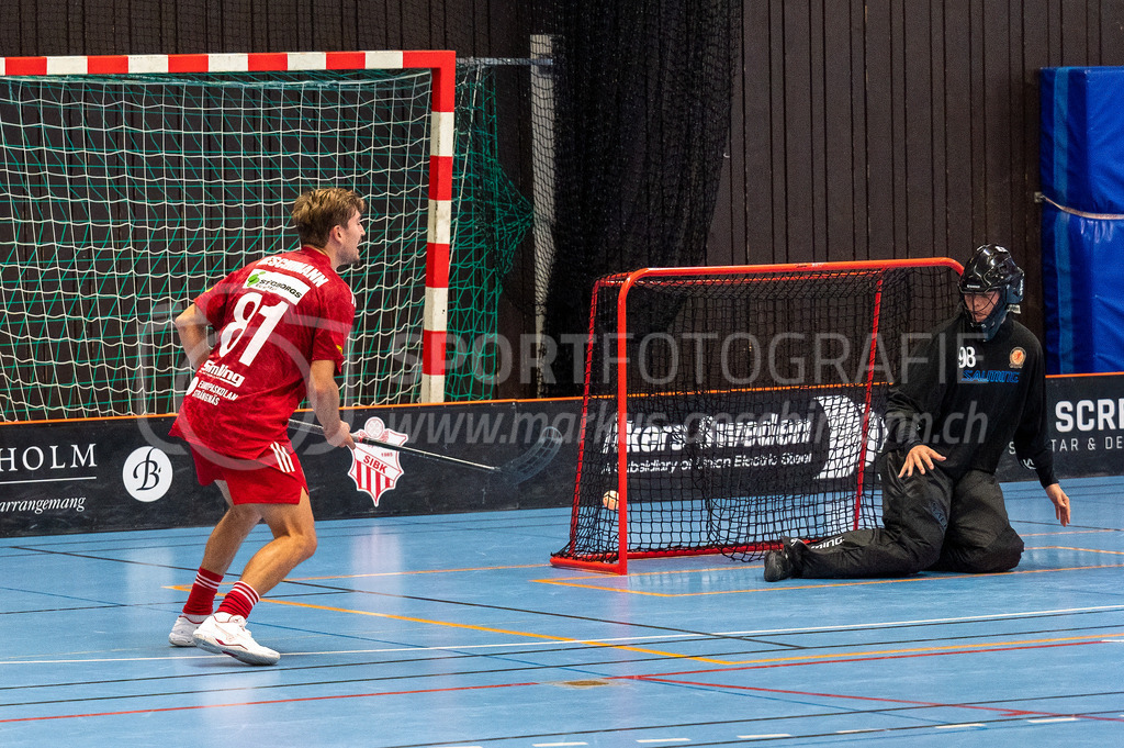 Strängnäs IBK vs Höllvikens IBF - 30. September 2023 | Strängnäs IBK vs Höllvikens IBF
Thomas Arena, Strängnäs
Tim Aeschmann (#81 Strängnäs IBK) beim 5:3 durch Rasmus Jansson (#65 Strängnäs IBK, nicht auf dem Bild).
Bild: Sportfotografie Markus Aeschimann | www.markus-aeschimann.ch - Realisiert mit Pictrs.com