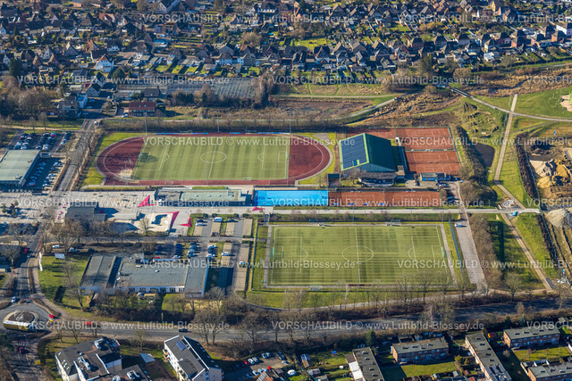 Selm230205666 | Luftbild, Sportanlage, Sportplatz Sparkassen-Arena, Tennisplätze, Skatepark, Campusplatz Nord, Selm, Münsterland, Nordrhein-Westfalen, Deutschland
