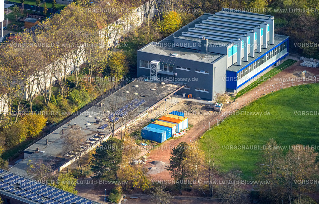 Herne221101266oestlich | Luftbild, Otto-Hahn-Gymnasium, Solardach, Sodingen, Herne, Ruhrgebiet, Nordrhein-Westfalen, Deutschland