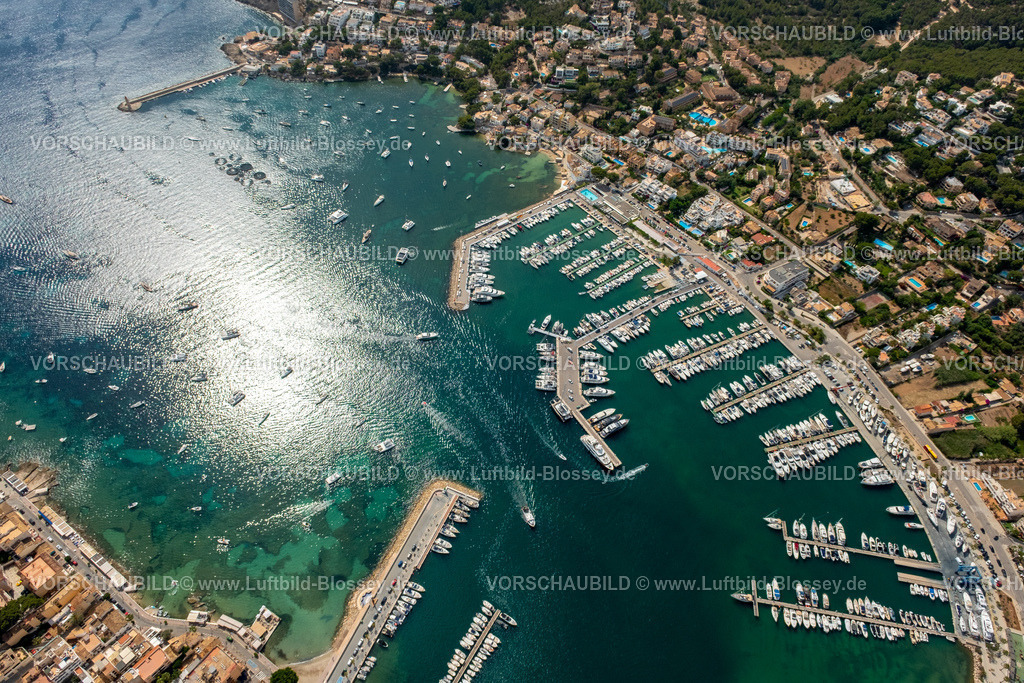Mallorca230600467N | Luftbild, Port d'Andratx, Hafen von Andratx, Segelboote und Yachten, Andratx, Balearen, Mallorca, Balearische Inseln, Spanien