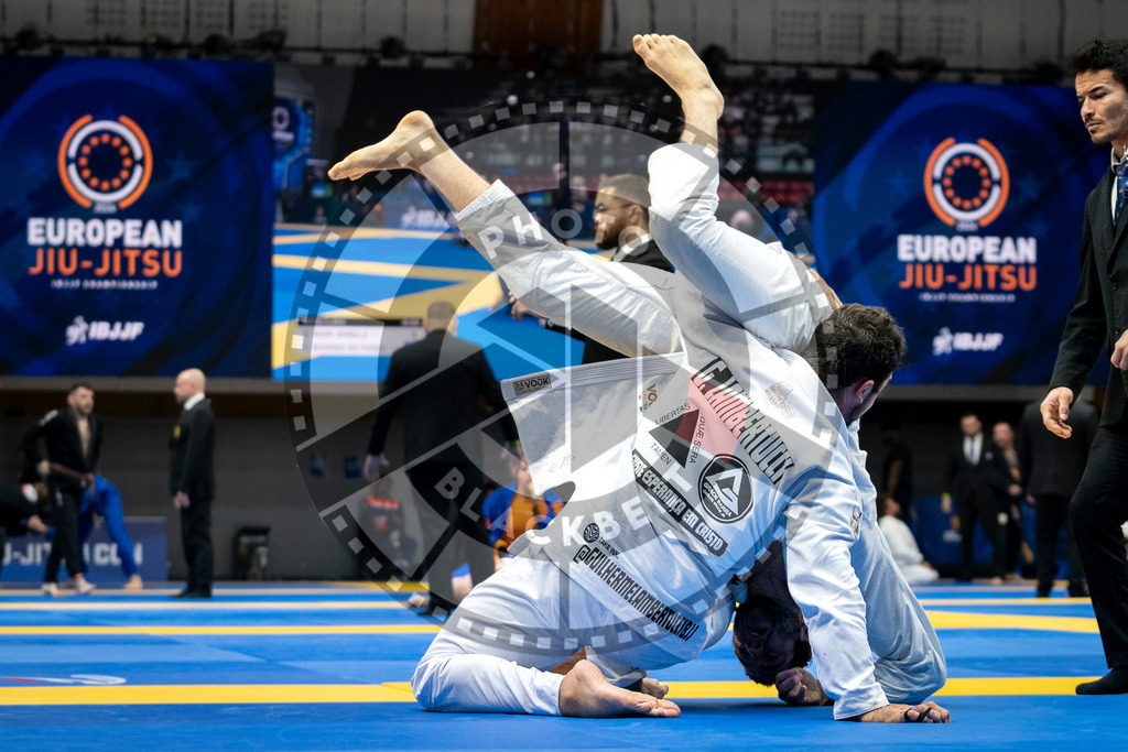 20240126PBB0418 | Fighters compete during the Brazilian Jiu-Jitsu European Championship of the IBJJF in Paris, France, on January 26, 2024.