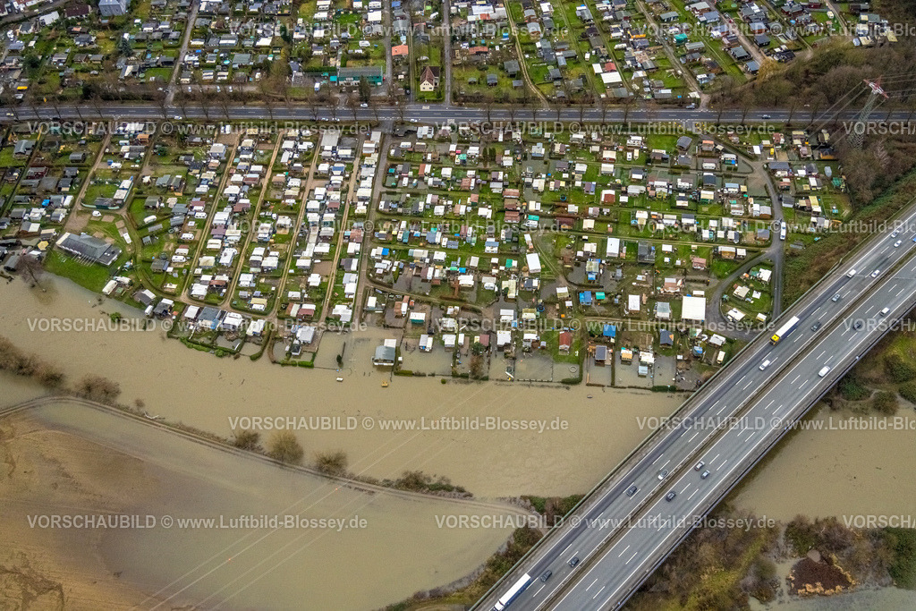 Hagen231201502Ruhr | Luftbild, Ruhrhochwasser, Weihnachtshochwasser 2023, starke Regenfälle,  Boele, Hagen, Ruhrgebiet, Nordrhein-Westfalen, Deutschland