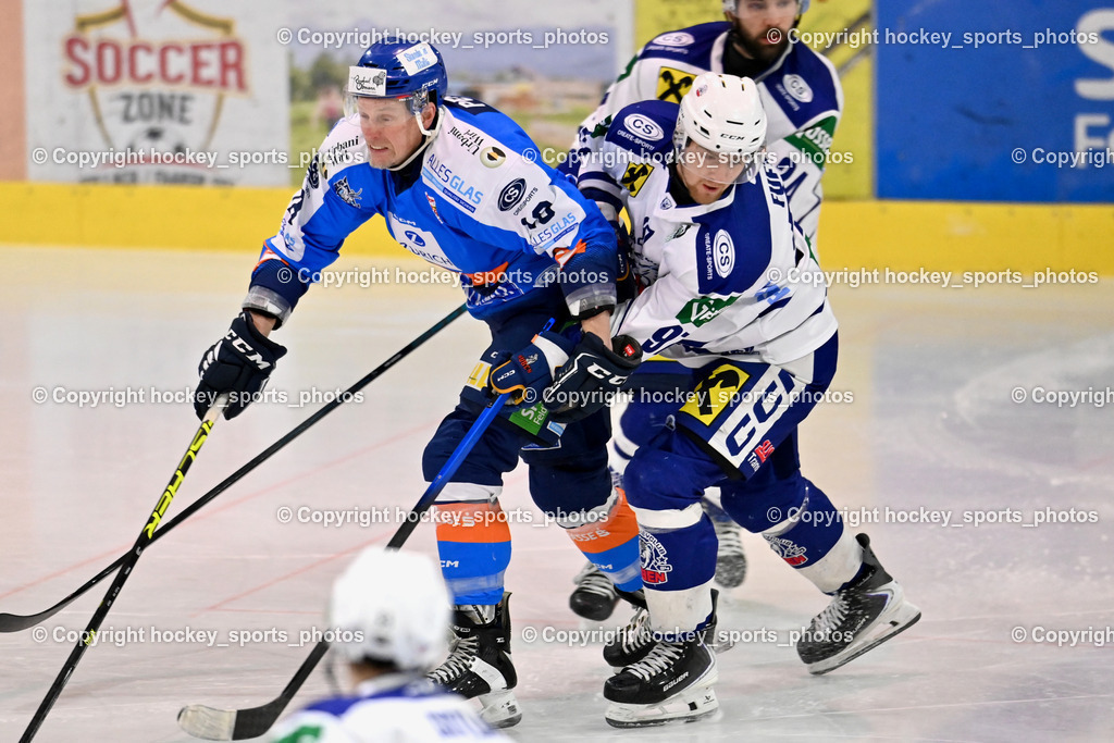 ESC SPARKASSE STEINDORF vs. UECR Huben  | #18 Pewal Martin ESC Steindorf, #97 Fuetsch Johannes UECR EISBÄREN HUBEN, ESC SPARKASSE STEINDORF vs. UECR Huben , ESC SPARKASSE STEINDORF vs. UECR Huben  am 06.02.2026 in Steindorf (Ossiachersee Halle), Austria, (Photo by Bernd Stefan)
