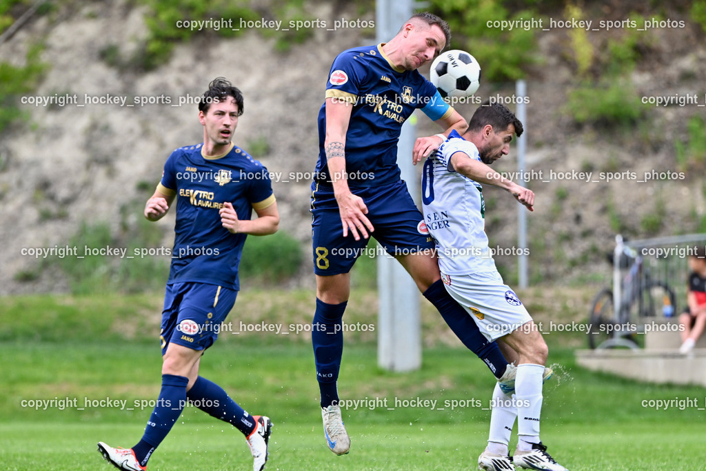 ATUS Velden vs. SV Dellach Gail | #16 Luka Caculovic ATUS Velden, #8 Fabian Kopeinig ATUS Velden, #10 Samir Nuhanovic Dellach Gail, ATUS Velden vs. SV Dellach Gail, ATUS Velden vs. SV Dellach Gail am 03.05.2025 in Velden (Wald Arena Velden), Austria, (Photo by Bernd Stefan)