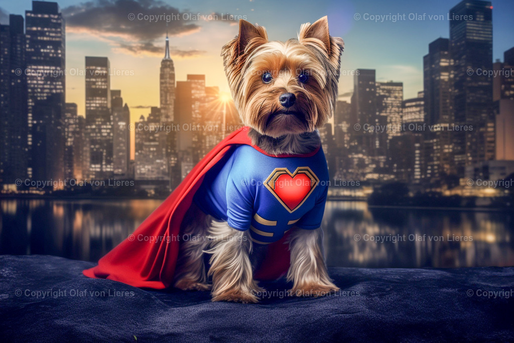 Yorkshire Als Superheld | Yorkshire Terrier als Superhund 