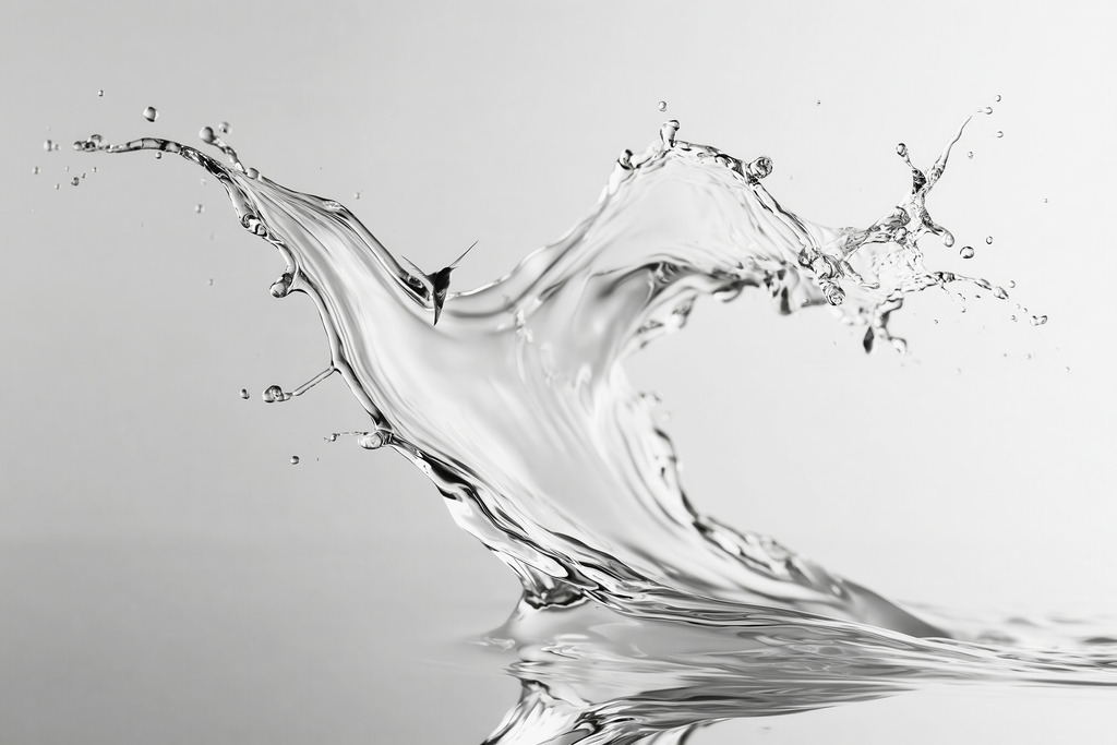 Wassertropfen | Mit moderner KI‑generiertes schwarz-weiß Artwork, sorgfältig manuell für den Druck optimiert.