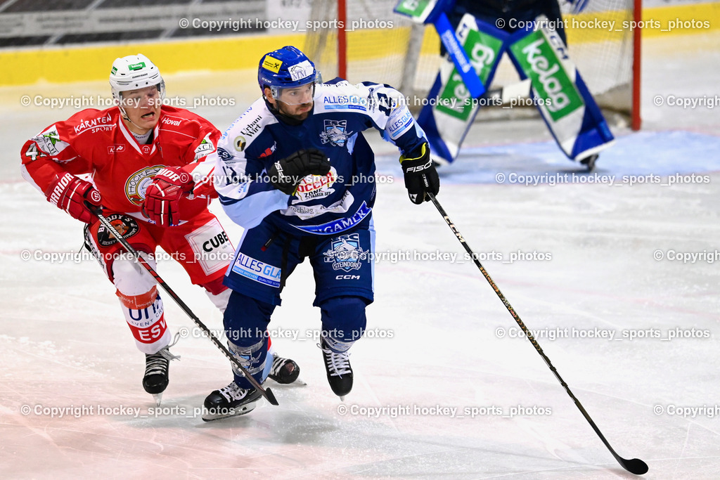 ESC Steindorf vs. ESV Ferlach | #42 Steiner Marco ESV Ferlach, #12 Petrik Benjamin ESC Steindorf, ESC Steindorf vs. ESV Ferlach, ESC Steindorf vs. ESV Ferlach am 19.10.2024 in Steindorf (Ossiachersee Halle), Austria, (Photo by Bernd Stefan)