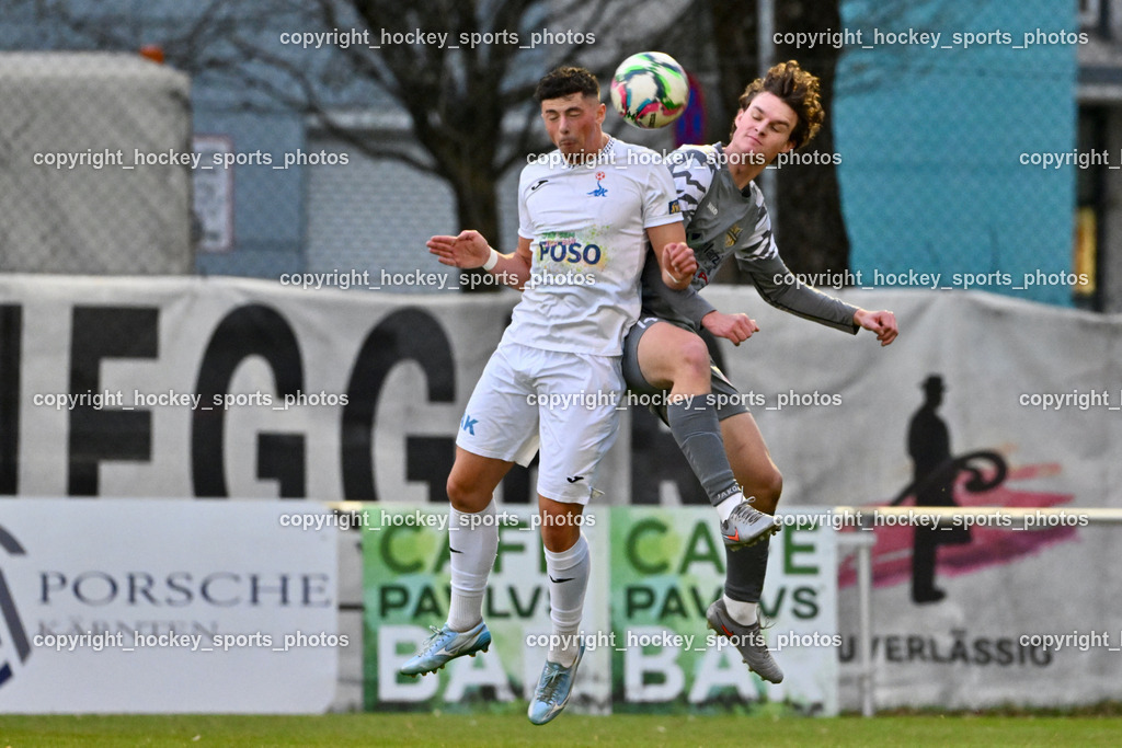 SAK vs. ASKÖ Köttmannsdorf | #17 Timo Todor-Kostic SAK, #14 Simon Moder ASKÖ Köttmannsdorf, SAK vs. ASKÖ Köttmannsdorf, SAK vs. ASKÖ Köttmannsdorf am 02.04.2026 in Klagenfurt (Sportpark Welzenegg), Austria, (Photo by Bernd Stefan)