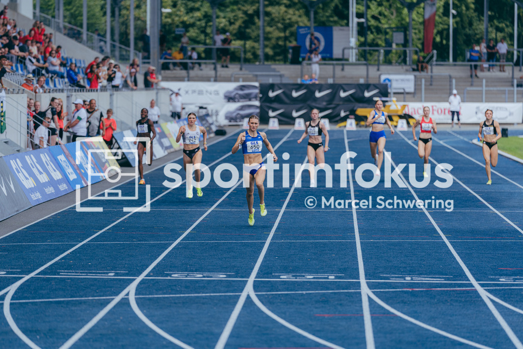 DM U23 U18 Bochum 2026 | Johanna Martin (1. LAV Rostock), Startnummer 650, 400-Meter-Lauf, Deutsche Meisterschaften der U18 &amp; U23 2026, Lohrheidestadion Bochum-Wattenscheid, 04.07.2026 Foto: Marcel Schwering / sportimfokus - Realisiert mit Pictrs.com