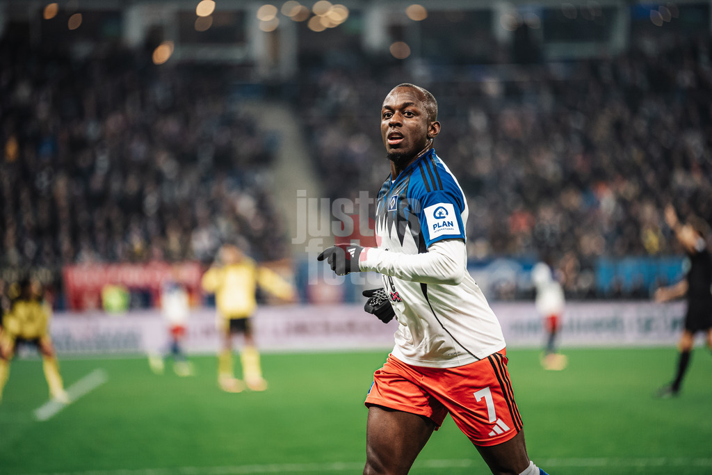 Fußball | Männer | Saison 2025/2026 | 1. Fußball-Bundesliga | 10. Spieltag | Hamburger SV vs. Borussia Dortmund | 08.11.2025 | Jean-Luc Dompe (#7, HSV)