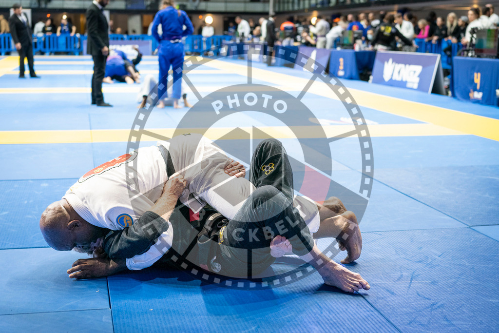 20240125PBB02834 | Fighters compete during the sixth day of the Brazilian Jiu-jitsu European Championship of the IBJJF in Paris, France, on January 25, 2024.