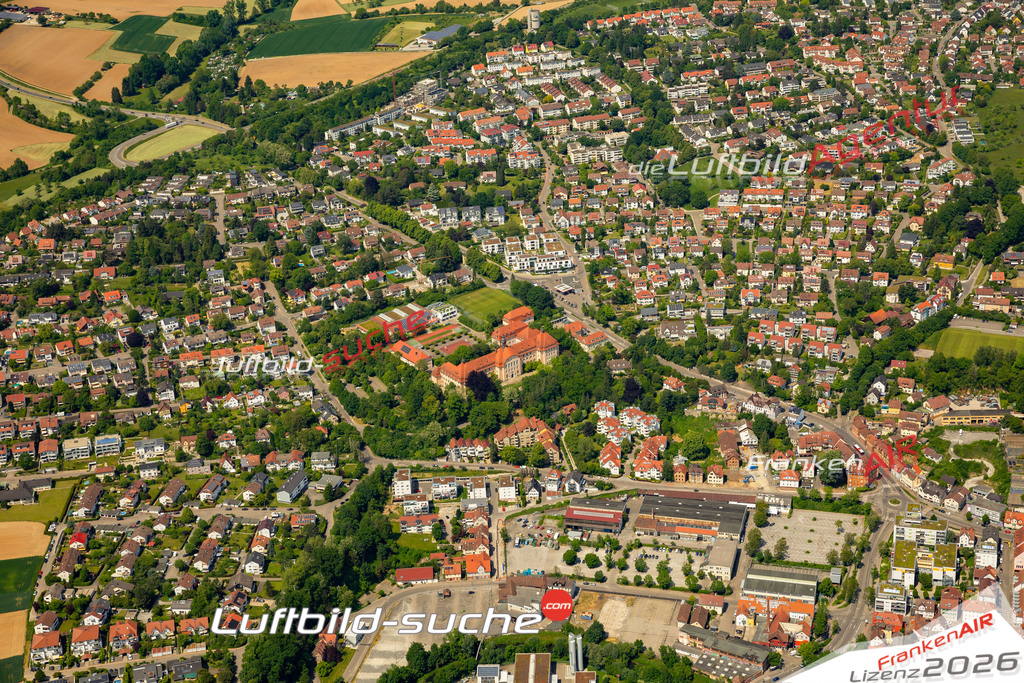 Das Luftbild zeigt  Backnang - Die Luftaufnahme wurde 2023 vom UL-Flugzeug aus erstellt ( keine Drohne ) - Hochauflösende Luftaufnahme - Für grossformatige Ausdrucke geeignet. Die Geschenkidee !Mit Lizenz und Bildrechte bestellbar