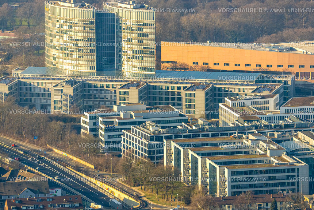 Essen260100841 | Luftbild, E-ON SE Campus und Türme, Rüttenscheid, Essen, Ruhrgebiet, Nordrhein-Westfalen, Deutschland