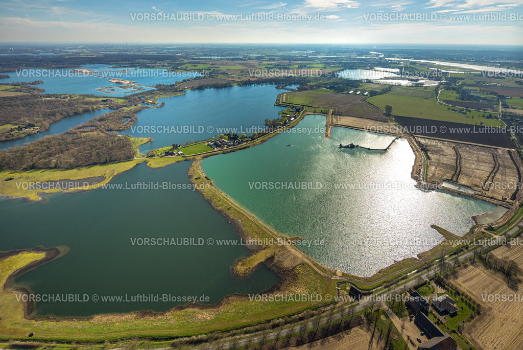 Wesel240311743 | Luftbild, Bislicher Meer und Wat Ley, Dorthskate Jöckern, Krähenbusch, Bergerfurth, Wesel, Nordrhein-Westfalen, Deutschland