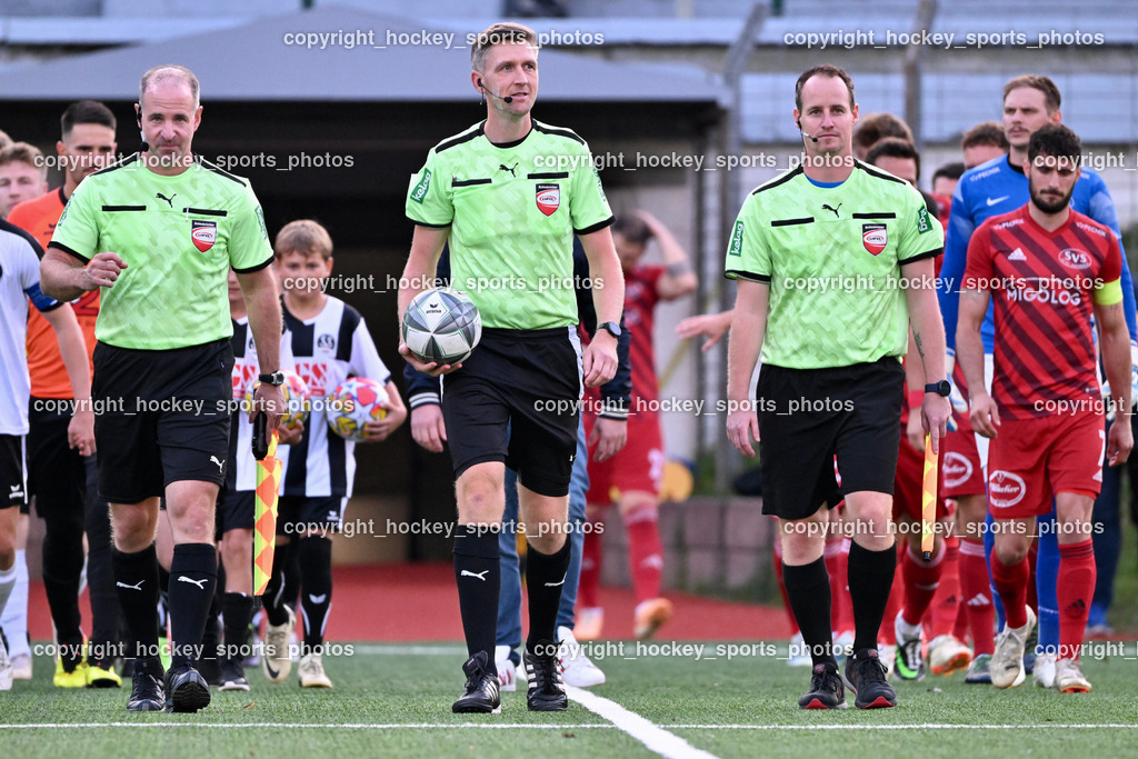 SV Spittal 1921 vs. SV St. Jakob  | Robert Patrick Nagele Referee, Martin Begusch Referee, Christoph Floredo Referee, SV Spittal 1921 vs. SV St. Jakob , SV Spittal 1921 vs. SV St. Jakob  am 20.09.2024 in Spittal an der Drau (Goldeck Stadion), Austria, (Photo by Bernd Stefan)