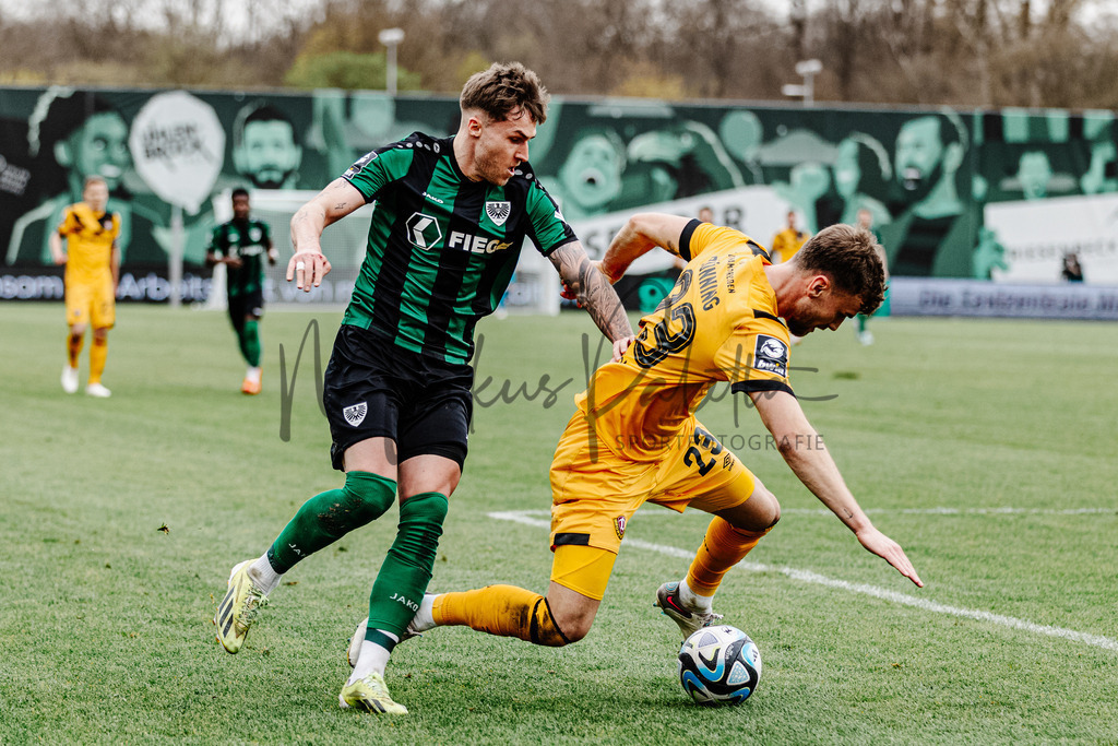 3. Liga, Saison 2023/24, 31. Spieltag: SC Preußen Münster - Dynamo Dresden | Münster, 30.03.2024: 3. Liga, 31. Spieltag, SC Preußen Münster gegen Dynamo Dresden im LVM-Preußenstadion in Münster. Foto: sportfotografie.ms | Markus Paletta - Realisiert mit Pictrs.com