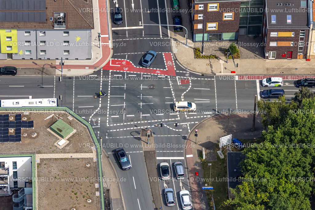 Hamm250700771Mitte | Luftbild, Straßenkreuzung Goethestraße B63 und Alleestraße, Mitte, Hamm, Ruhrgebiet, Nordrhein-Westfalen, Deutschland
