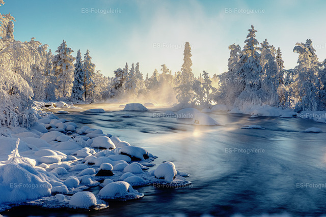 Winterfluss in Lappland